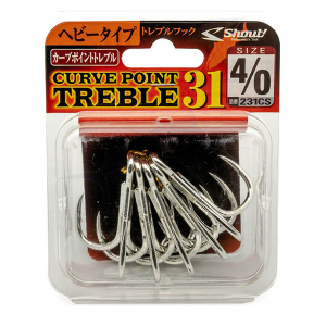 Тройники морские Shout Curve Point Treble 31 4/0