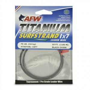 Поводковый материал AFW Titanium Surfstrand 1x7 (75lb) leader